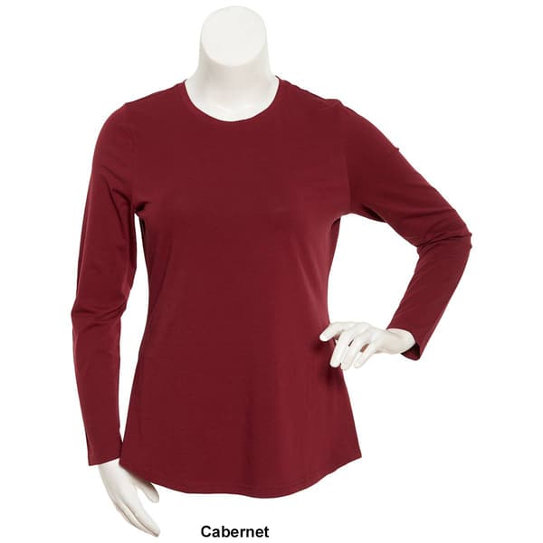 Juniors Plus Aveto Long Sleeve Crew Neck Tee