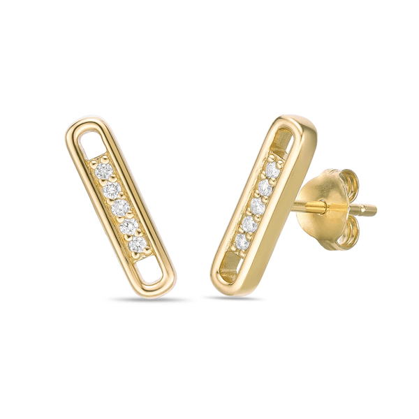Brilliant Grown 1/10ctw. Lab-Grown Diamond Bar Earrings