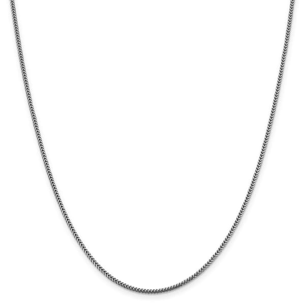 Unisex Gold Classics&#40;tm&#41; 1.4mm. 14k White Gold Solid Franco Necklace - image 