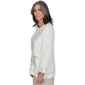 Petite Alfred Dunner Luxe Be A Lady Floral Embroidery Blouse - image 4