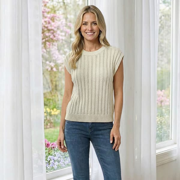 Womens MNK Sleeveless Rib Knit Sweater - image 