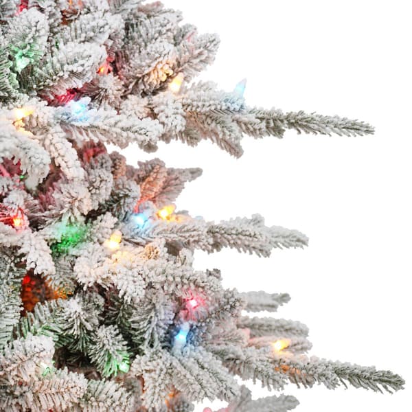 Puleo International 7.5ft. Pre-Lit Slim Christmas Tree