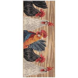 Liora Manne Esencia Three Roosters Rectangular Runner