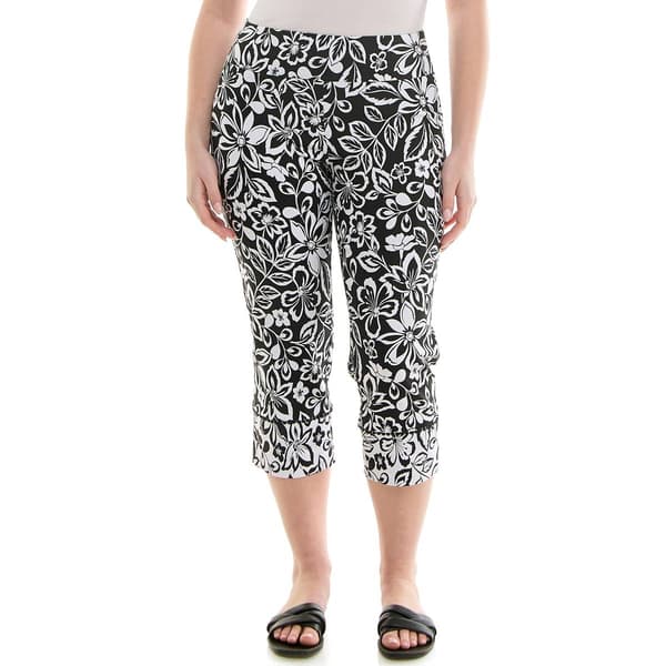 Womens Zac & Rachel Pull On Floral Printed Millenium Crop