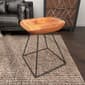 9th & Pike® Rustic Brown Metal Ottoman - image 8