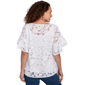 Womens Ruby Rd. Bali Bliss Flutter Sleeve Tropical Blouse - image 2
