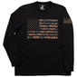 Mens Big & Tall Buckhorn River Long Sleeve Camo Flag Tee - Black - image 1
