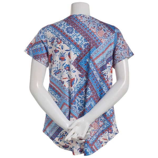 Womens OneWorld American Heritage V-Neck Top