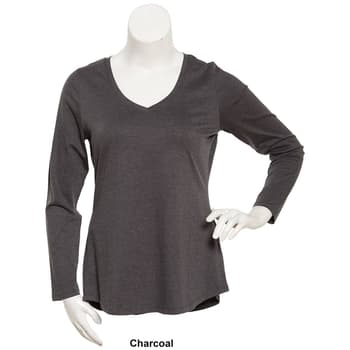 Juniors Plus Aveto Long Sleeve V-Neck Tee - Boscov's