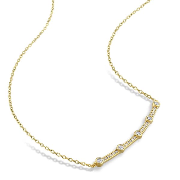 Gold Plated 1/3ctw Lab Grown Diamond Necklace