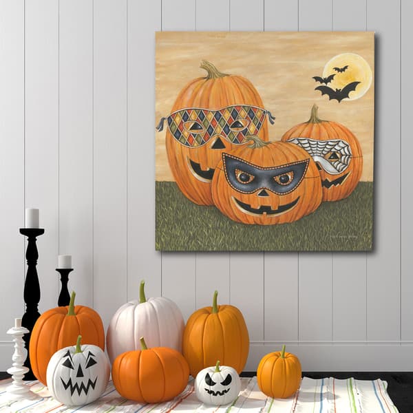 Courtside Market Funny Pumpkins Wall Art - 16x16