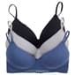 Womens Lucky Brand 3pk. Ribbed Seamless Wire-Free Bras LVD82651BV - image 1