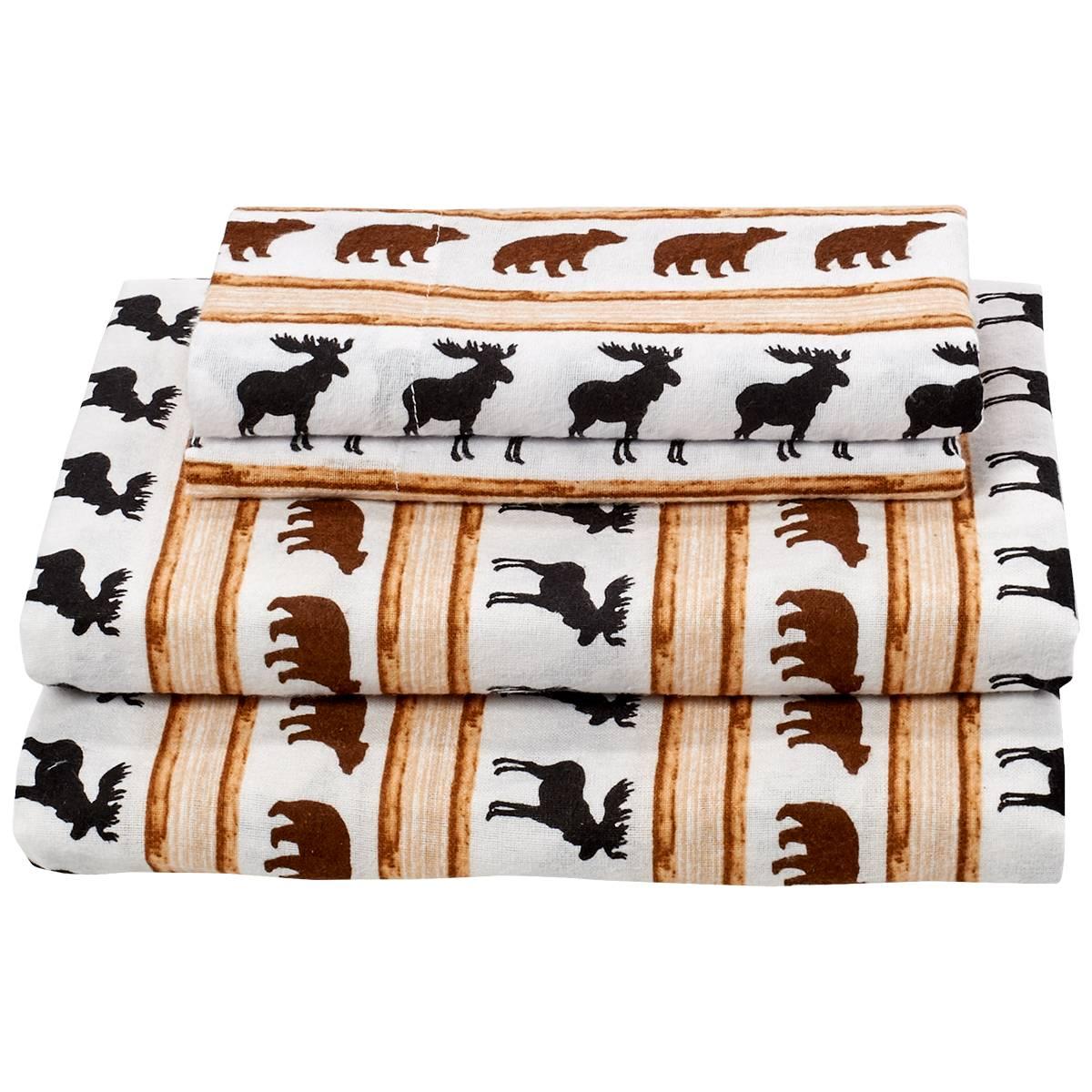 Ashley Cooper(tm) Moose & Bear Flannel Sheet Set