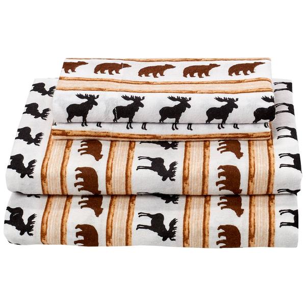 Ashley Cooper(tm) Moose & Bear Flannel Sheet Set