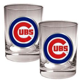 MLB Chicago Cubs 2pc. Rocks Glass Set