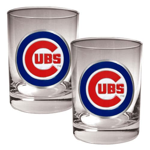 MLB Chicago Cubs 2pc. Rocks Glass Set - image 