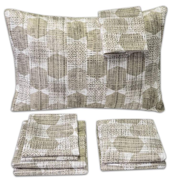Sweet Home Collection 6pc. Monaco Geometric Microfiber Sheet Set