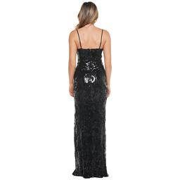 Juniors Crystal Doll Damask Sequin Sheath Dress