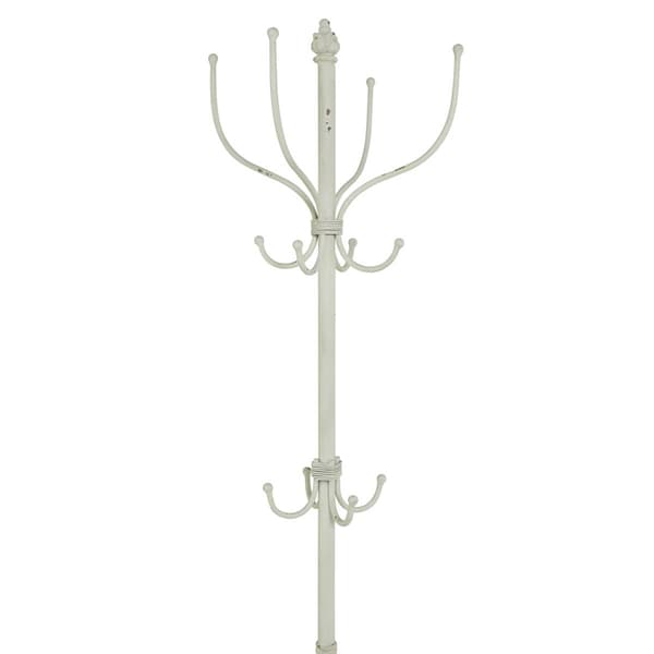 9th & Pike® Farmhouse White Metal Coat Rack