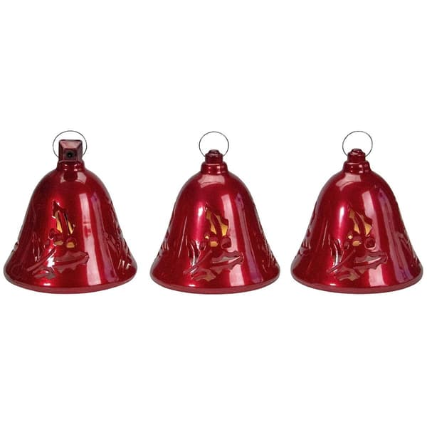 Northlight Musical Lighted Red Bells Christmas Decor