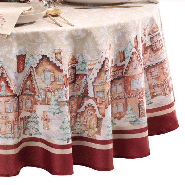 Threadmade Gingerbread Bliss Tablecloth