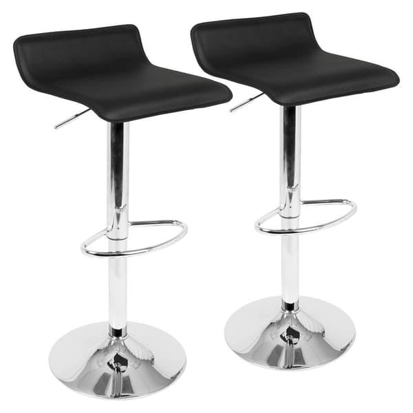 LumiSource Ale Contemporary Adjustable Bar Stools - Set of 2 - image 