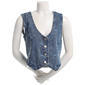 Juniors Stoosh Embroidered Denim Vest - image 1