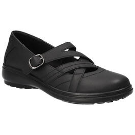 Womens Easy Street Wise Asymmetrical Comfort Mary Jane Flats