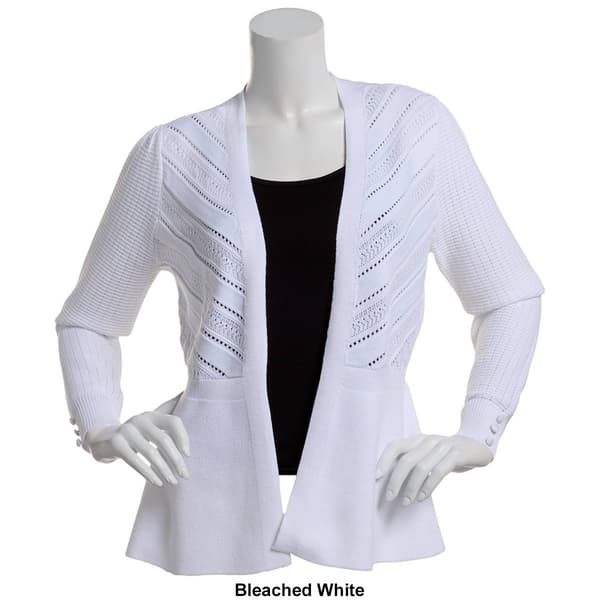 Womens 89th & Madison Mix Solid Cropped Cardigan