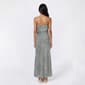 Juniors Pink Rose Printed Mesh Empire Ruffle Maxi Dress - Sage - image 2
