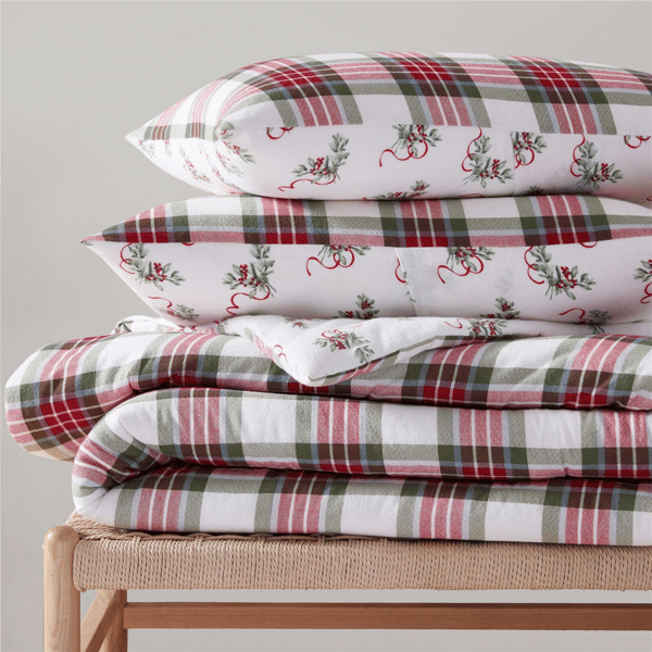 Martha Stewart Yuletide Spruce Plaid Comforter Set