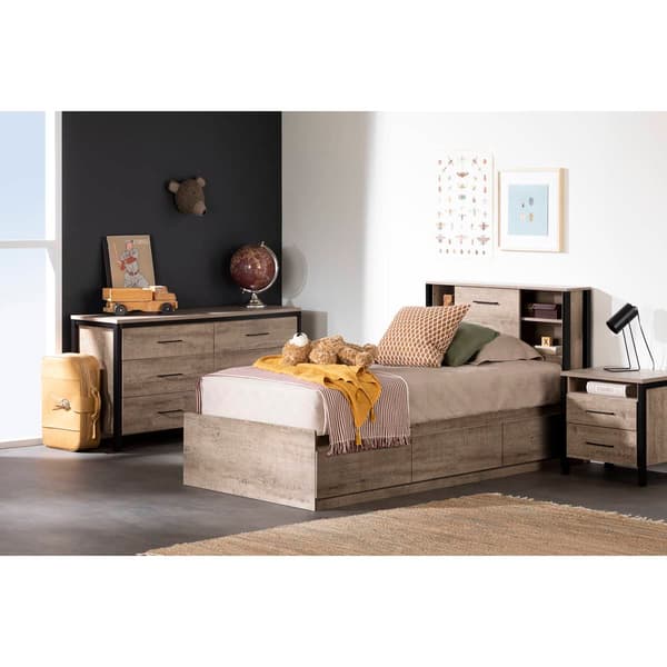 South Shore Munich Twin Weathered Bookcase Headboard