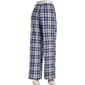 Juniors No Comment Plaid Flannel Wide Leg Pants - Indigo - image 3