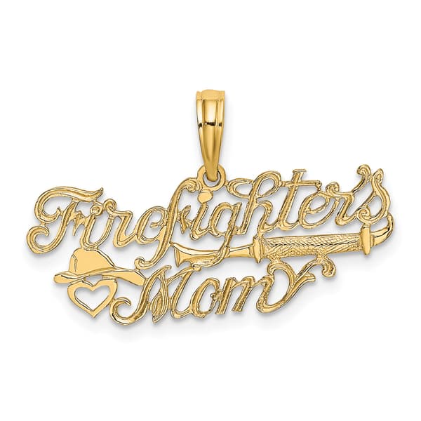 Gold Classics(tm) 14kt. Gold Firefighter's Mom Pendant - image 