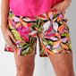 Plus Size Zac & Rachel Pull On Floral Bermuda Shorts - image 1