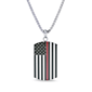 Mens Lynx Stainless Steel Dog Tag Pendant Necklace - image 1