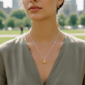 Saffron 1ctw. Yellow Moissanite Diamond Pendant Necklace - image 5