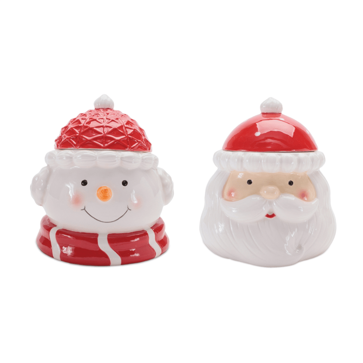 Melrose Ceramic Holiday Canister - Set of 2
