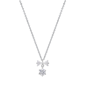 Saffron 0.5ctw. Moissanite Diamond Bow & Drop Pendant Necklace - image 1