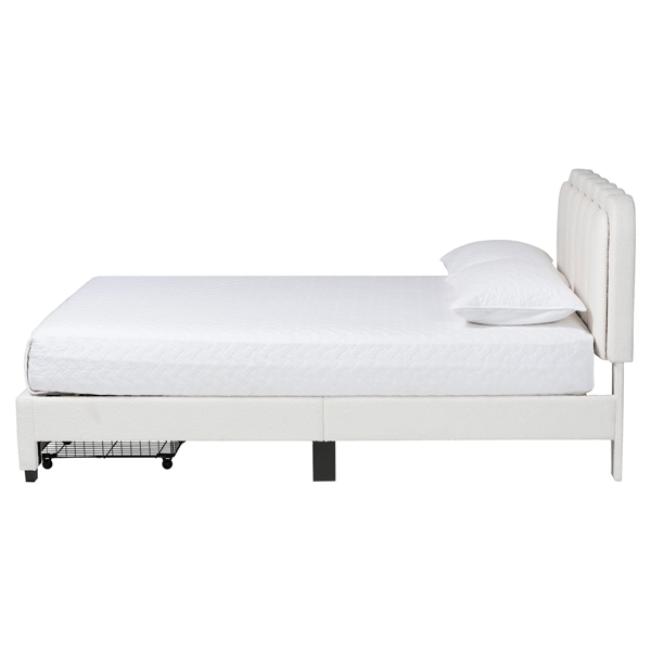 Baxton Studio Caradonna Cream Teddy-Bear Platform Bed