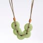 Ashley Cooper&#40;tm&#41; Marble Brown Cylinders & Olive Discs Necklace - image 1