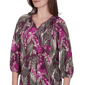 Womens Ruby Rd. Sedona Escape Tropical Tassel Neck Blouse - image 5