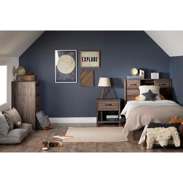 South Shore Asten Bookcase Headboard with Doors