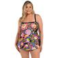 Plus Size Maxine Garden Bandeau Sarong One Piece Swimsuit - image 1