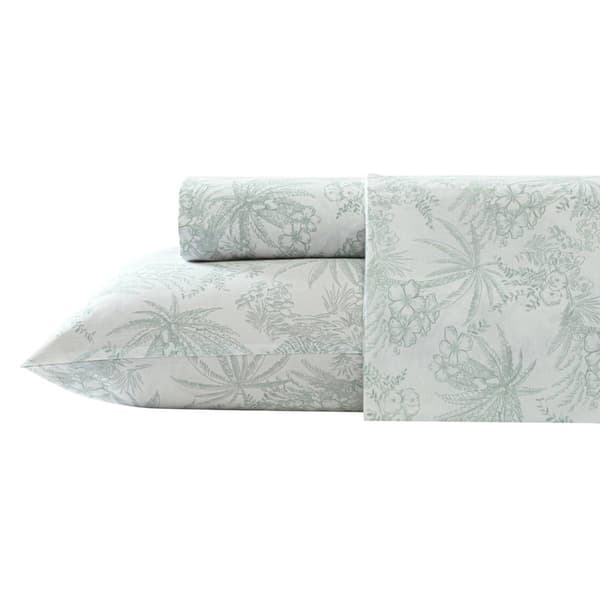 Tommy Bahama Pen And Ink Palm 200TC 4pc. Cotton Percale Sheet Set