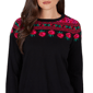 Womens Ruby Rd. Mysterious Romance Fair Isle Rose Sweater - image 5