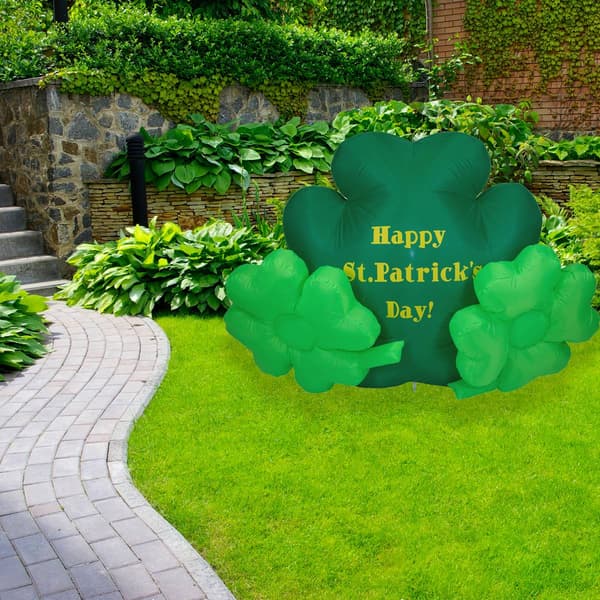 Northlight Seasonal 60" Inflatable Triple Shamrock Decoration