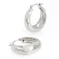 Steve Madden Silver-Tone Disco Hoop Earrings - image 4