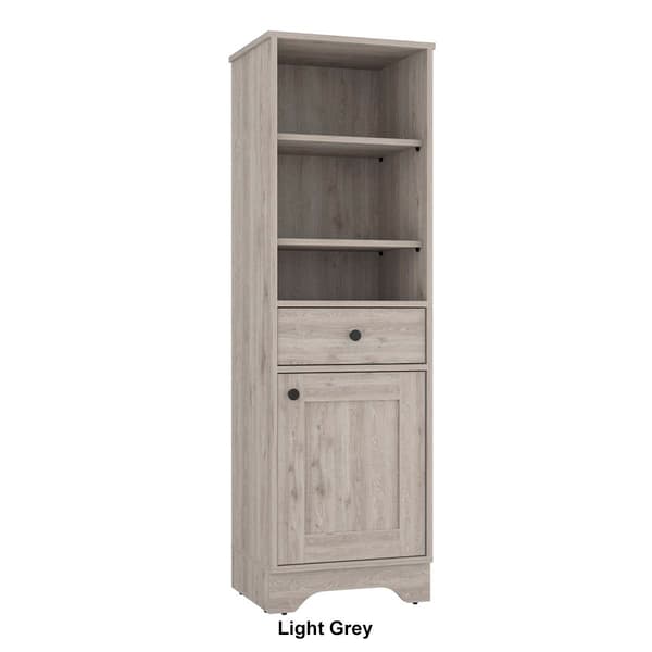 FM FURNITURE Alaskan Light Grey Linen Cabinet