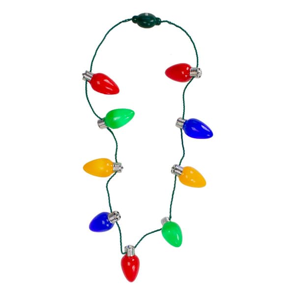 Northlight Seasonal 16in. Flashing Retro Bulb Christmas Necklace - image 